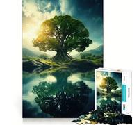 Puzzle "L'Albero della Vita Estivo" per ragazzi, 1000 pezzi, stimola la memoria, divertente e rilassante, con bordi precisi, regalo artistico 38x26cm