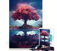 Puzzle "L'Albero della Vita in Primavera" da 1000 pezzi per ragazzi, gioco di logica stimolante per il relax, bordi chiari, sorpresa di compleanno 38x26cm