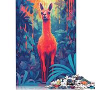 Puzzle Lama nella giungla Premium, 100% carta riciclata, rettangolare, per adulti e adolescenti, 1000 pezzi (75x50 cm)