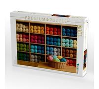 Puzzle, lana sullo scaffale | Un paradiso per i creativi, 1000 pezzi, dimensioni 64 × 48 cm, puzzle CALVENDO