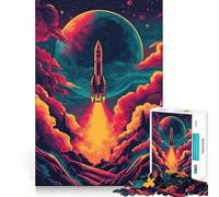 Puzzle "Lancio di un razzo nello spazio" da 1000 pezzi per ragazzi, gioco di logica e svago, taglio liscio, regalo speciale (38x52cm)