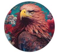 Puzzle "L'aquila e il giardino" da 1000 pezzi, puzzle rotondo per adulti, ideale per divertimento in famiglia, relax e regali per le feste (dimensioni 67,5x67,5 cm).