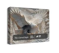 Puzzle L'Aquila Intagliata 1000 Pezzi, Design Intricato Maestoso Puzzle dell'Aquila Calva, Impegnativo Puzzle Artistico dell'Aquila per la Decorazione Domestica e Attività Familiari (1PC)