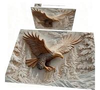 Puzzle L'Aquila Intagliata 1000 Pezzi, Maestoso Gioco Puzzle dell'Aquila Calva, Impegnativi Giochi Puzzle dell'Aquila Calva, Serata di Giochi per Famiglie e Decorazione della Parete di Casa