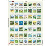 Puzzle LARSEN Animali del mondo - 49 pezzi