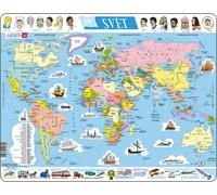 Puzzle Larsen mappa politica del mondo 107 pezzi