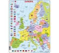 Puzzle Larsen Mappa Politica d'Europa 48 pezzi