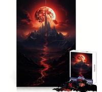 Puzzle "L'Ascesa della Luna di Sangue" per adulti, 1000 pezzi, stimolante per la mente, rilassante, con bordi precisi, pezzo da collezione (38x52cm)