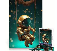 Puzzle "L'astronauta d'oro" da 1000 pezzi per adulti, gioco intelligente per interni, taglio preciso, regalo perfetto 38x52cm