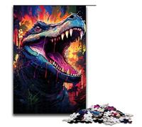 Puzzle Le allucinazioni colorate del Deinosuchus da 1000 pezzi in legno per adulti e bambini dai 14 anni in su puzzle per divertimento in famiglia 75x50 cm