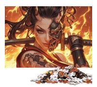 Puzzle leggendari da 1000 pezzi per adulti con samurai e puzzle in legno per gli amanti dei puzzle, 1000 pezzi (75x50 cm)