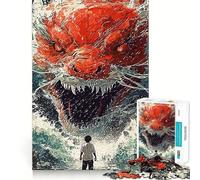 Puzzle leggendario del Drago Rosso da 1000 pezzi per adulti, gioco per allenare la mente, per rilassarsi, taglio di precisione, regalo elegante (38x52cm)