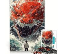 Puzzle leggendario del Drago Rosso per adulti, 1000 pezzi, rompicapo rilassante, arte da assemblare, regalo speciale (50x75cm)