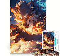 Puzzle leggendario del mostro lupo,1000 pezzi,gioco di simulazione cognitiva,divertente,con pezzi ad incastro perfetti,regalo di compleanno,rompicapo (38x26cm)