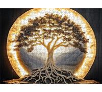 Puzzle Leggero Albero della vita - Puzzle 5000 Pezzi per Adulti - Puzzles Giochi Rilassamento - Bene Confezionamento in Scatola - Stampa ad Alta Definizione - Puzzles Legno Impegnativi s7h-236
