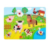 Puzzle Legno Bambini 1 2 Anni Giochi Educativi Giocattoli Montessori Idea Regalo per Ragazze e Ragazzi (Fattoria)