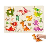Puzzle Legno Bambini 2 Anni - Giochi in Legno per Bambini 1 Anno, Incastri in Legno Dinosauri, Gioco Educativo Montessori Regalo Bimbo e Bimba 1 2 3 Anni, 22.3x15cm