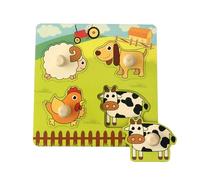 Puzzle Legno Bambini Puzzle di Animali con Maniglie Montessori Giochi Bambino Educativi Giochi in Legno Bambini Giocattoli Educativi Per L'Apprendimento Prescolare per 1 2 3 Anni (Style 5)