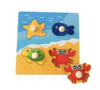 Puzzle Legno Bambini Puzzle di Animali con Maniglie Montessori Giochi Bambino Educativi Giochi in Legno Bambini Giocattoli Educativi Per L'Apprendimento Prescolare per 1 2 3 Anni (Style 2)