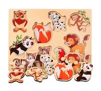 Puzzle Legno Bambini Puzzle di Animali con Maniglie Montessori Giochi Bambino Educativi Giochi in Legno Bambini Giocattoli Educativi Per L'Apprendimento Prescolare per 1 2 3 Anni (Style 10)