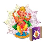 Puzzle Legno Ganesha Mandala 100 pezzi 28x25cm Puzzle per Adulti e Bambini Pezzi Forme Diverse Taglio Laser Pizzo Preciso Arte Zen Meditazione Regalo Decorazione Boho Antistress Mindfulness