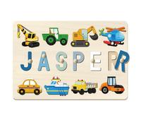 Puzzle Legno Personalizzato Con Nome, Puzzle Legno Bambini 1 Anno Con Animali Per Regali 1 Anno, Regalo Personalizzato Per Bambini Piccoli (1-3 Anni)