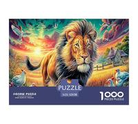 Puzzle Leone colorato 1000 Pezzi | Difficile E Sfidante | Giochi Di Puzzle E Decorativo Per Casa 52x38cm/1000pcs