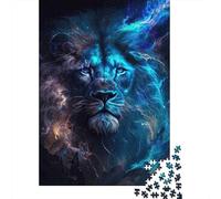 Puzzle Leone Cosmico Re Celeste, 1000 pezzi carta riciclata unisex, gioco educativo rilassante 52x38cm/1000pcs