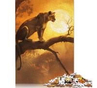 Puzzle Leonessa Illuminata dal Sole, Giochi Impegnativi per Famiglie, Puzzle in Cartone Riciclato al 100%, per Bambini Adulti, Regalo di Compleanno, 1000 Pezzi (26x38cm)