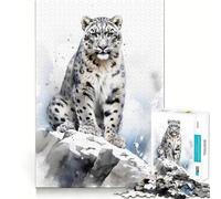 Puzzle leopardato ad acquerello da 1000 pezzi,gioco di memoria,taglio di precisione,attività creativa interattiva per stimolare la mente a casa (38x26cm)