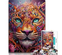 Puzzle leopardo africano da 1000 pezzi per adulti, per ammazzare il tempo in vacanza Ogni pezzo è unico Gioco divertente e stimolante per tutta la famiglia (75x50cm)