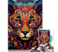 Puzzle leopardo africano da 1000 pezzi per adulti, regalo, gioco per famiglie, antistress, sfida difficile, ottimi regali e giocattoli (75x50cm)