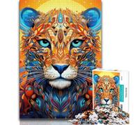 Puzzle leopardo africano per adolescenti 1000 pezzi, giochi educativi, decorazione per la casa, adatto per la decorazione del desktop, 75x50cm