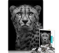 Puzzle leopardo delle nevi bianco per adulti 1000 pezzi, aiuta il cervello ad allenare i giocattoli avvincenti per coltivare la pazienza adatto alle coppie 38x26cm