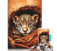 Puzzle "Leopardo nella grotta" per adolescenti, 1000 pezzi, giochi educativi, decorazioni per la casa, regalo per tutta la famiglia, 26x38cm
