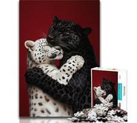 Puzzle leopardo nero per adolescenti, puzzle da 1000 pezzi, giocattolo educativo ideale come regalo per tutta la famiglia (38x26cm)