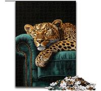 Puzzle "Leopardo sul divano", puzzle impossibili per adulti 50x75cm, per adolescenti, serata di giochi in famiglia, idea regalo stimolante per la mente