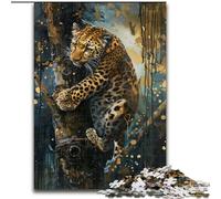 Puzzle "Leopardo sull'albero" da 1000 pezzi per adulti e ragazzi, regalo di compleanno per trascorrere il tempo in casa, regali, decorazione da parete per 14+ anni (50x75cm)