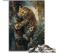 Puzzle "Leopardo sull'albero" per adulti e adolescenti, perfetto per le serate di gioco, giocattolo colorato da regalare a casa (26x38cm)
