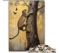 Puzzle "Leopardo sull'albero" per adulti e ragazzi, 2000 pezzi, giocattoli, giochi educativi, antistress, regali unici per compleanni e compleanni (70x100cm)