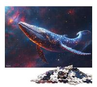 Puzzle Leviatano Balena nel Cosmo e Puzzle in Legno per Divertimento in Famiglia, Regali di Natale, Regali di Compleanno, 500 Pezzi (52x38cm)