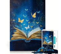 Puzzle "Libro aperto con farfalle" da 1000 pezzi per adulti, gioco stimolante per la mente, per giocare in casa, con taglio preciso, opera d'arte (38x26cm)