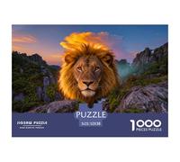 Puzzle Lion 1000 Pezzi Per Adulti, Allenamento Per La Mente,gioco Rilassante Puzzles Con Stone Forest Plants, Idea Regalo 52x38cm/1000pcs
