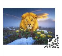 Puzzle Lion 1000 Pezzi Per Bambini E Adulti, Gioco Di Squadra, Difficile Sfida Puzzles Con Shrubs, Regalo Per Bambini E Adulti 52x38cm/1000pcs