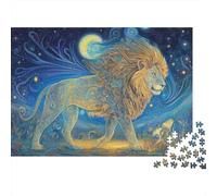 Puzzle Lion A 1000 Pezzi Per Adulti Gioco Diabilità Impossibile Puzzle Night Sky Arte Gioco Intellettivo Familiare Regalo Per Amore E Amico 1000pcs (75x50cm)