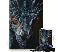 Puzzle "L'ira del drago nero" da 1000 pezzi per adulti, stimolante per la mente, attività rilassante, taglio di alta qualità, bel regalo (38x52cm)