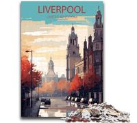 Puzzle Liverpool, Regno Unito, per adolescenti, 1000 pezzi, per 14+ anni, allena il tuo cervello e le tue mani, regali di Natale, 1000 pezzi (50x75cm)