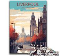 Puzzle Liverpool, Regno Unito, per adolescenti, 2000 pezzi, giocattoli, giochi educativi, antistress, lista dei desideri con Babbo Natale (70X100cm)
