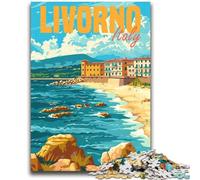 Puzzle Livorno Italia per adulti 2000 pezzi, regalo di compleanno per ammazzare il tempo a casa, regali, arte murale per 14+ pezzi (70x100cm)