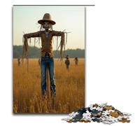 Puzzle Lo spaventapasseri veglia silenziosamente sul campo 1000 pezzi in legno per adulti e bambini dai 12 anni in su puzzle per il divertimento in famiglia 1000 pezzi (75x50 cm).